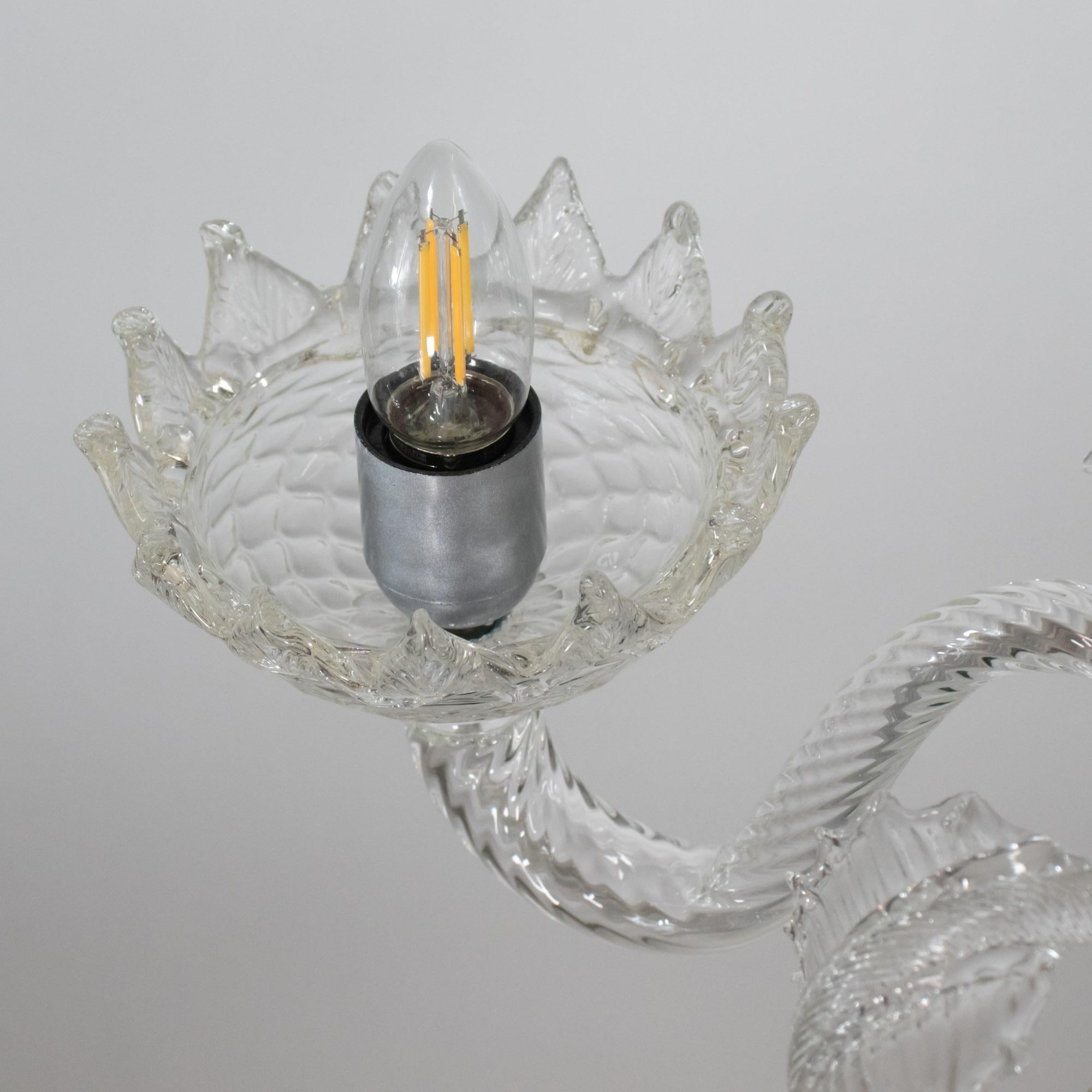 Vintage Barock Stil Gesteppte Cristallo Murano Kronleuchter im Angebot 9