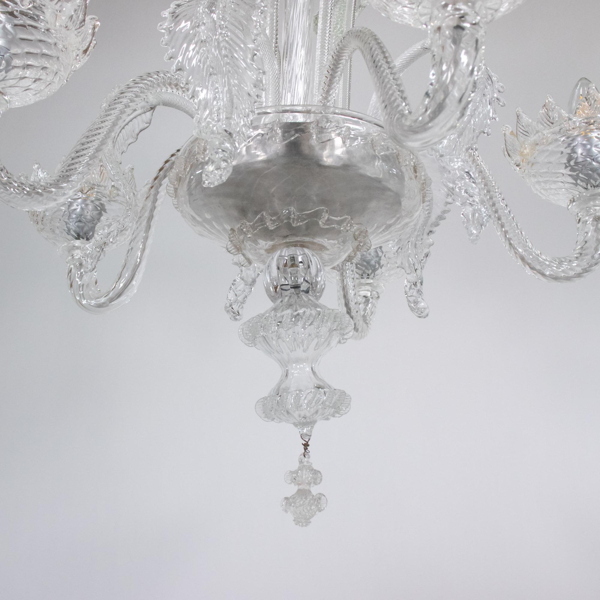 Vintage Barock Stil Gesteppte Cristallo Murano Kronleuchter im Angebot 11