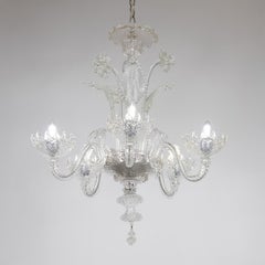 Vintage Baroque Style Quilted Cristallo Murano Chandelier