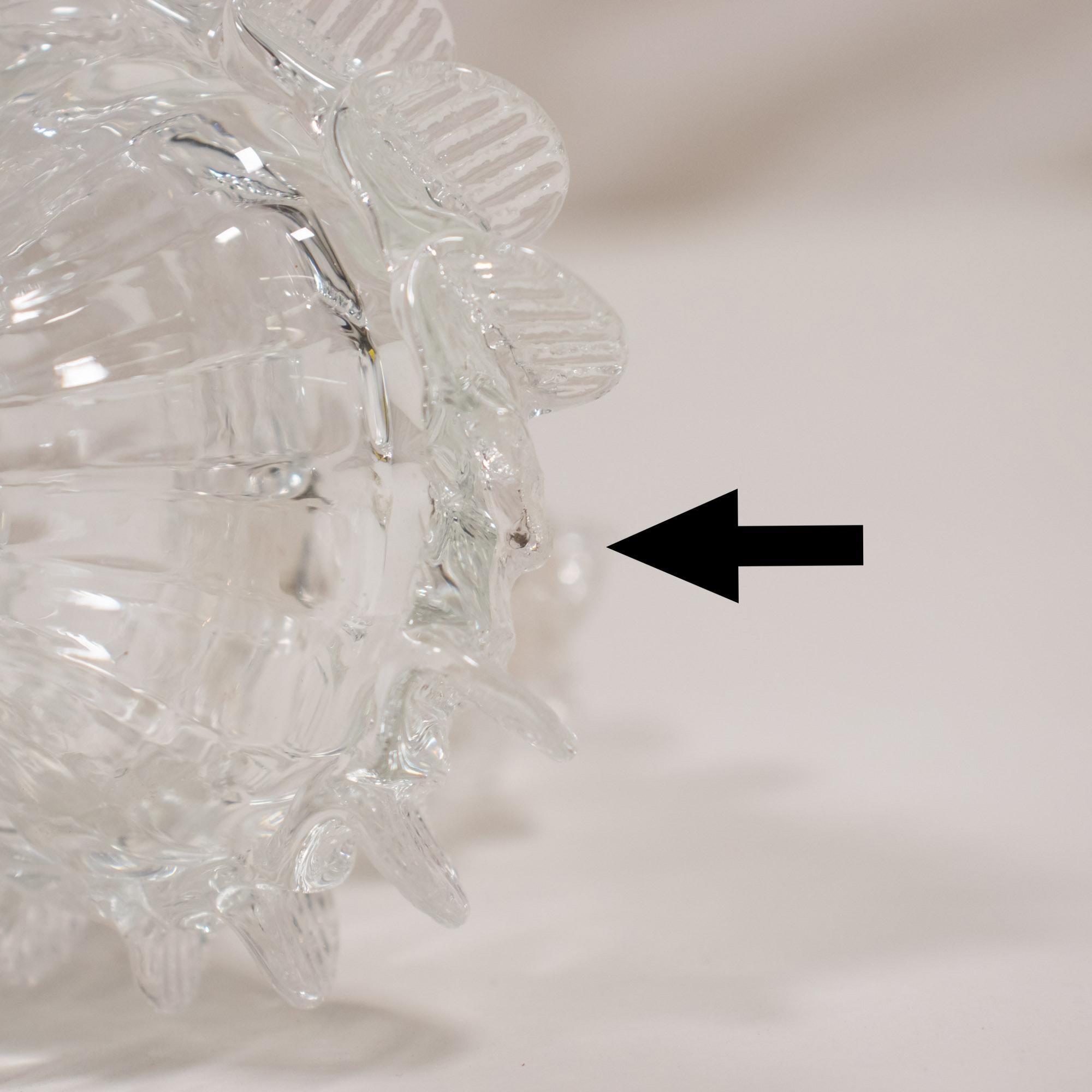 Vintage Barock Stil Gesteppte Cristallo Murano Kronleuchter (Handgefertigt) im Angebot