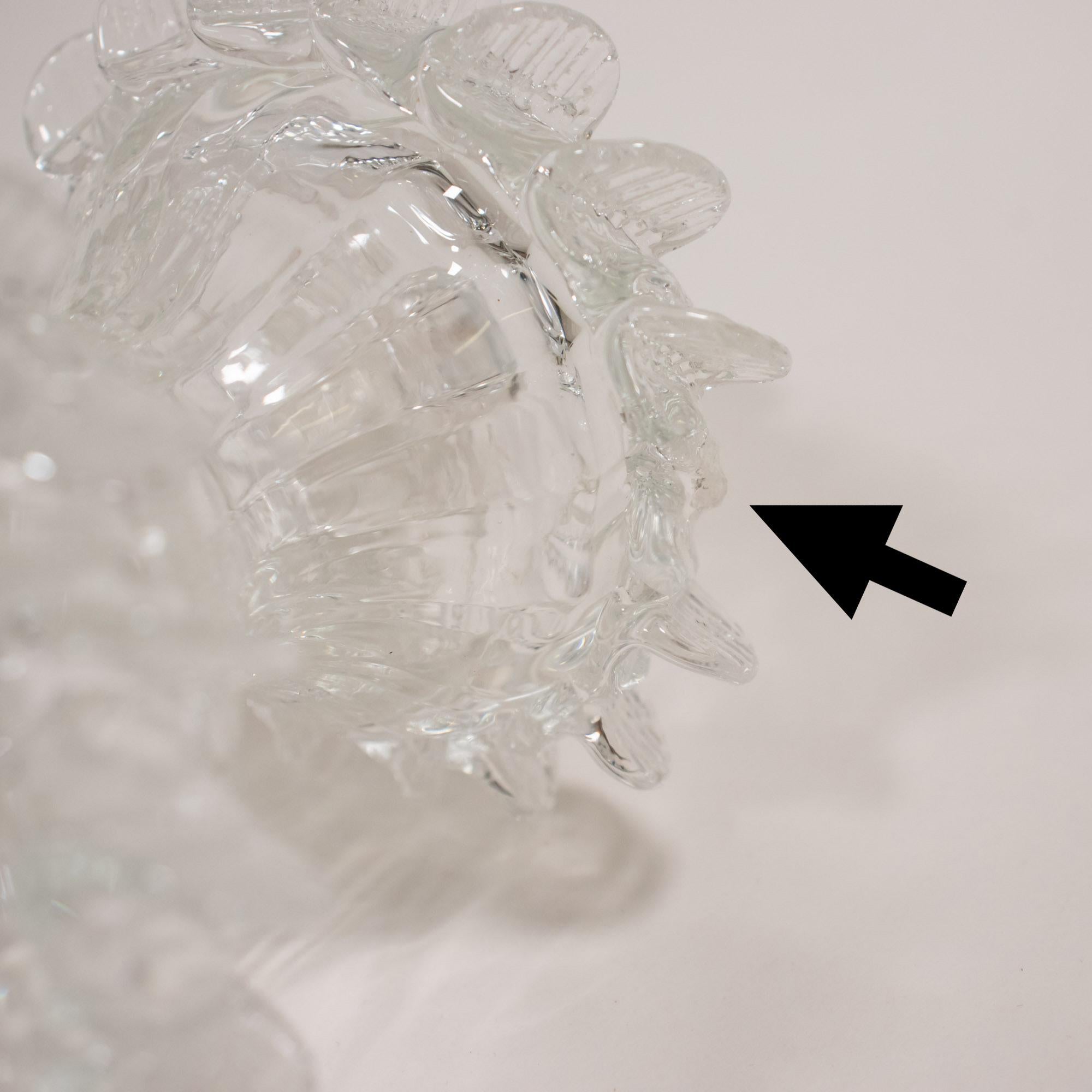 Vintage Barock Stil Gesteppte Cristallo Murano Kronleuchter im Zustand „Gut“ im Angebot in Chicago, IL