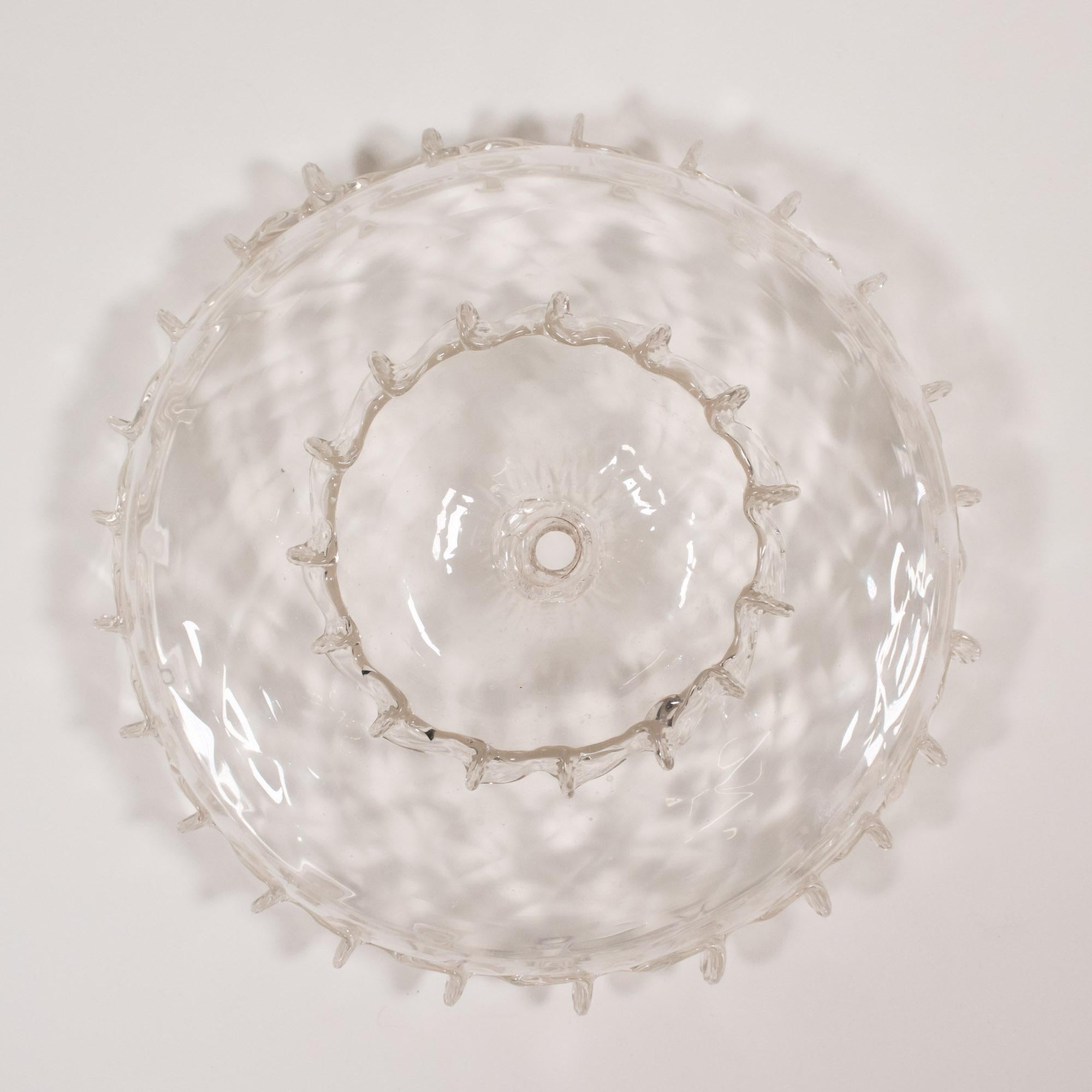 Vintage Barock Stil Gesteppte Cristallo Murano Kronleuchter im Angebot 2