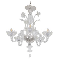 Vintage Baroque Style Quilted Cristallo Murano Chandelier