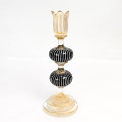 Vintage Barovier Attributed Murano / Venetian Art Glass Pedestal Candlestick