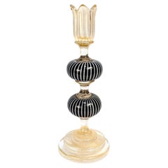 Vintage Barovier Attributed Murano / Venetian Art Glass Pedestal Candlestick