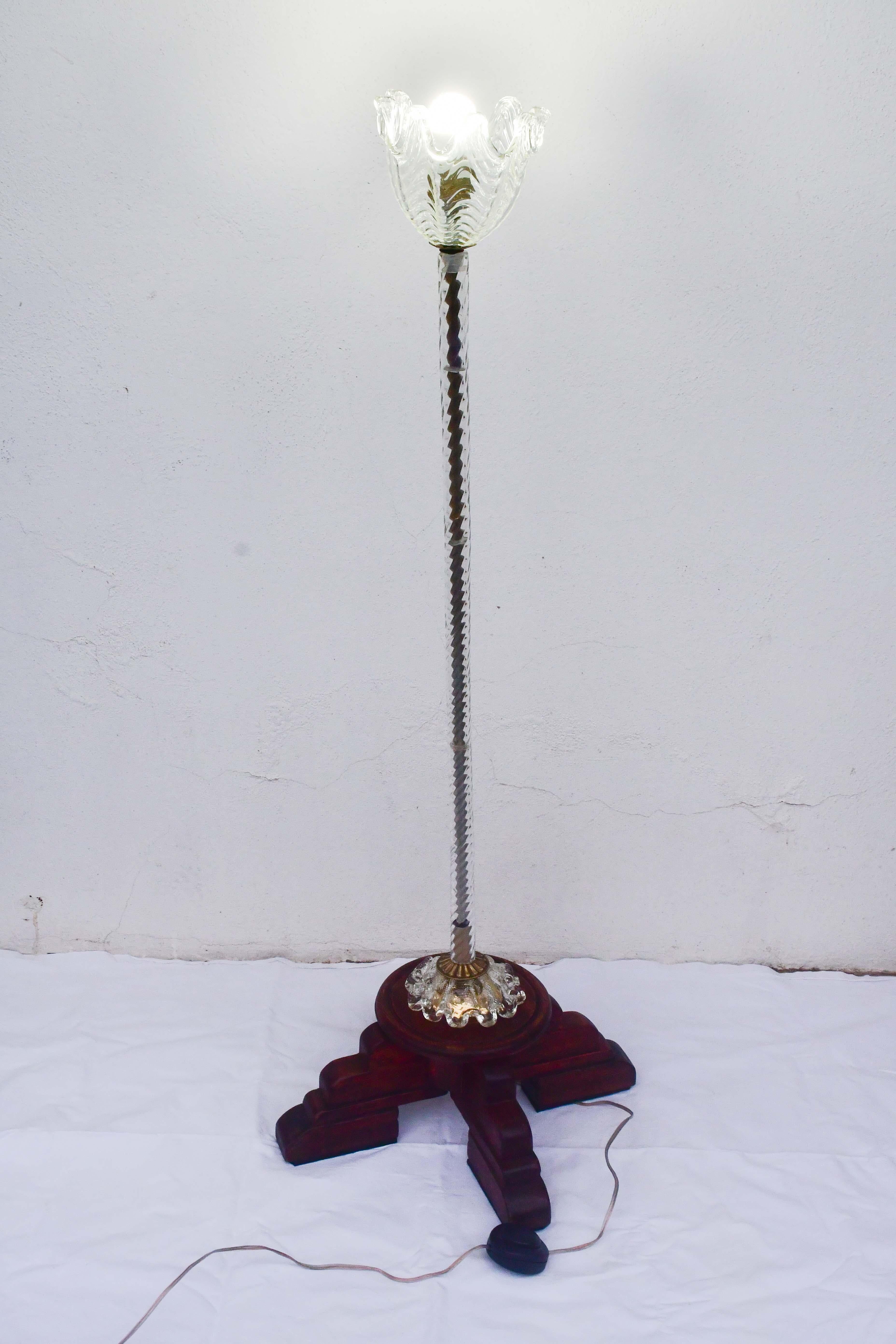 Lámpara de pie vintage Barovier e Toso en Bueno estado para la venta en Roma, IT