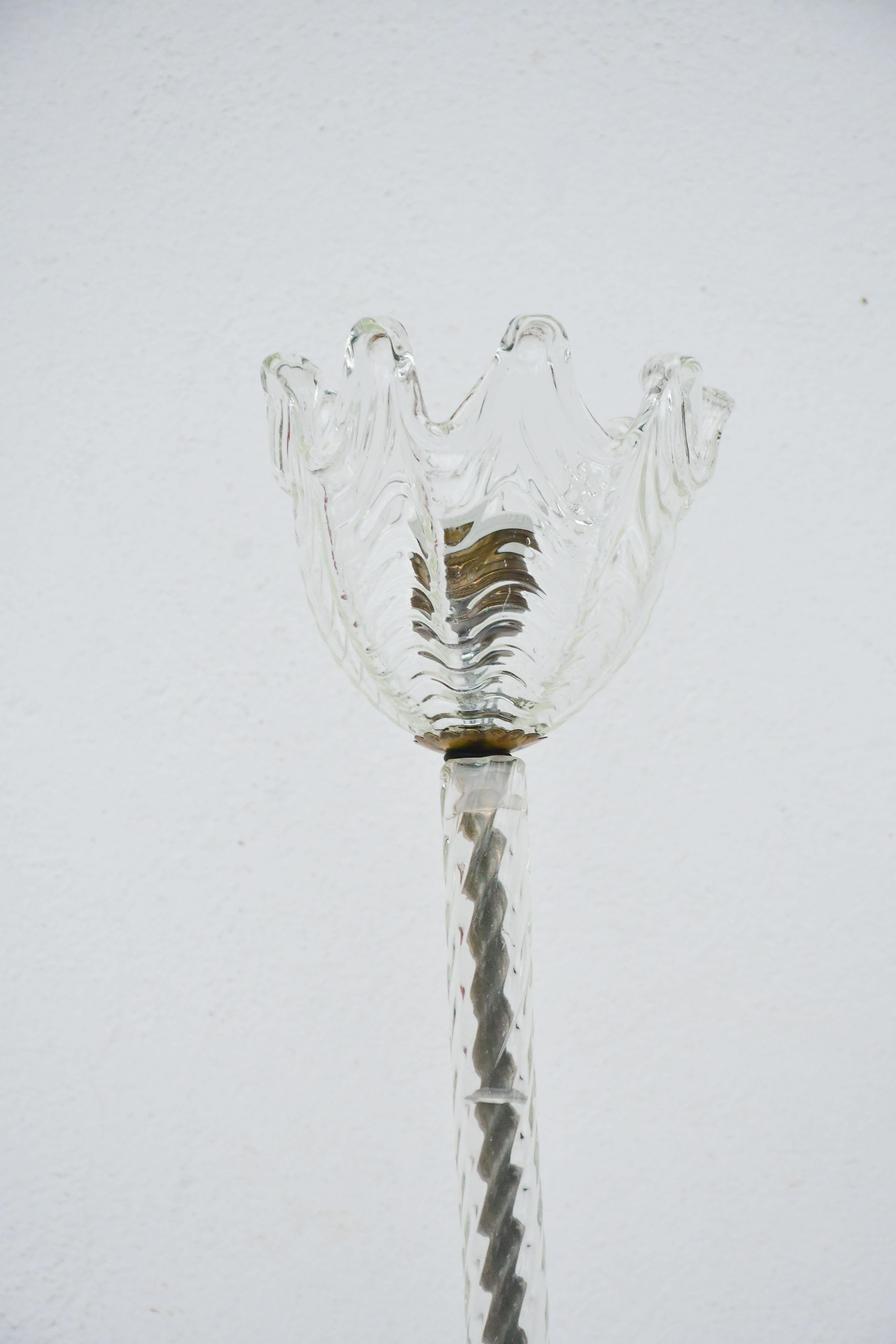 Lámpara de pie vintage Barovier e Toso Cristal de Murano en venta