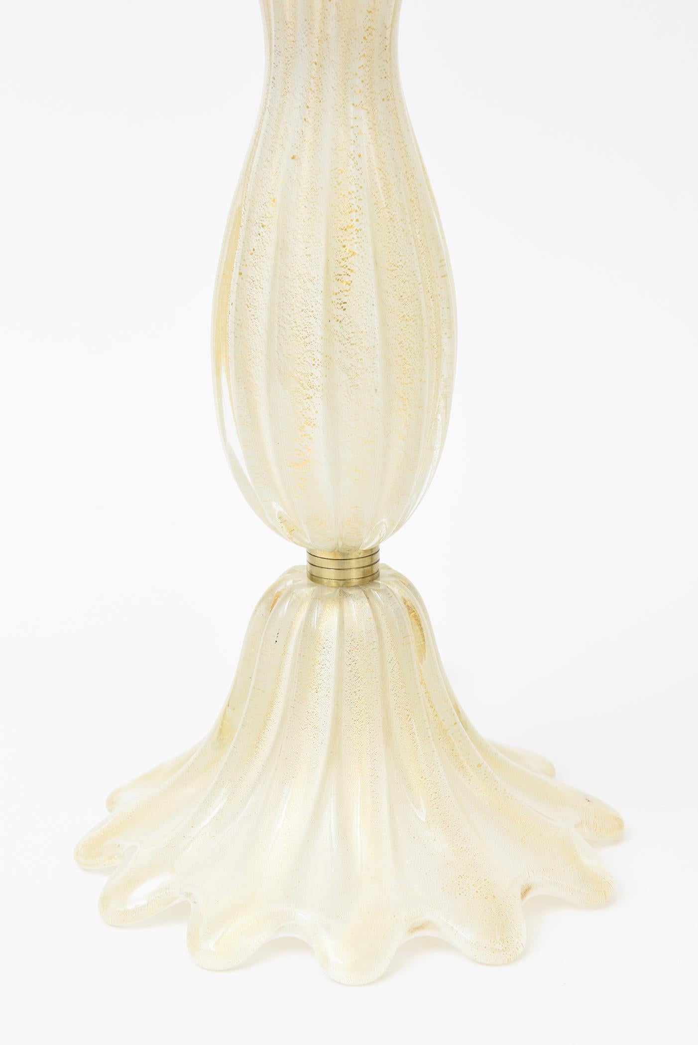 Barovier&Toso d'epoca, avventurina d'oro e ottone, lampade da tavolo a gradini, coppia di lampade da tavolo in vendita 2