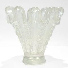 Vintage Barovier & Toso 'A Grosse Costolature' Art Glass Vase