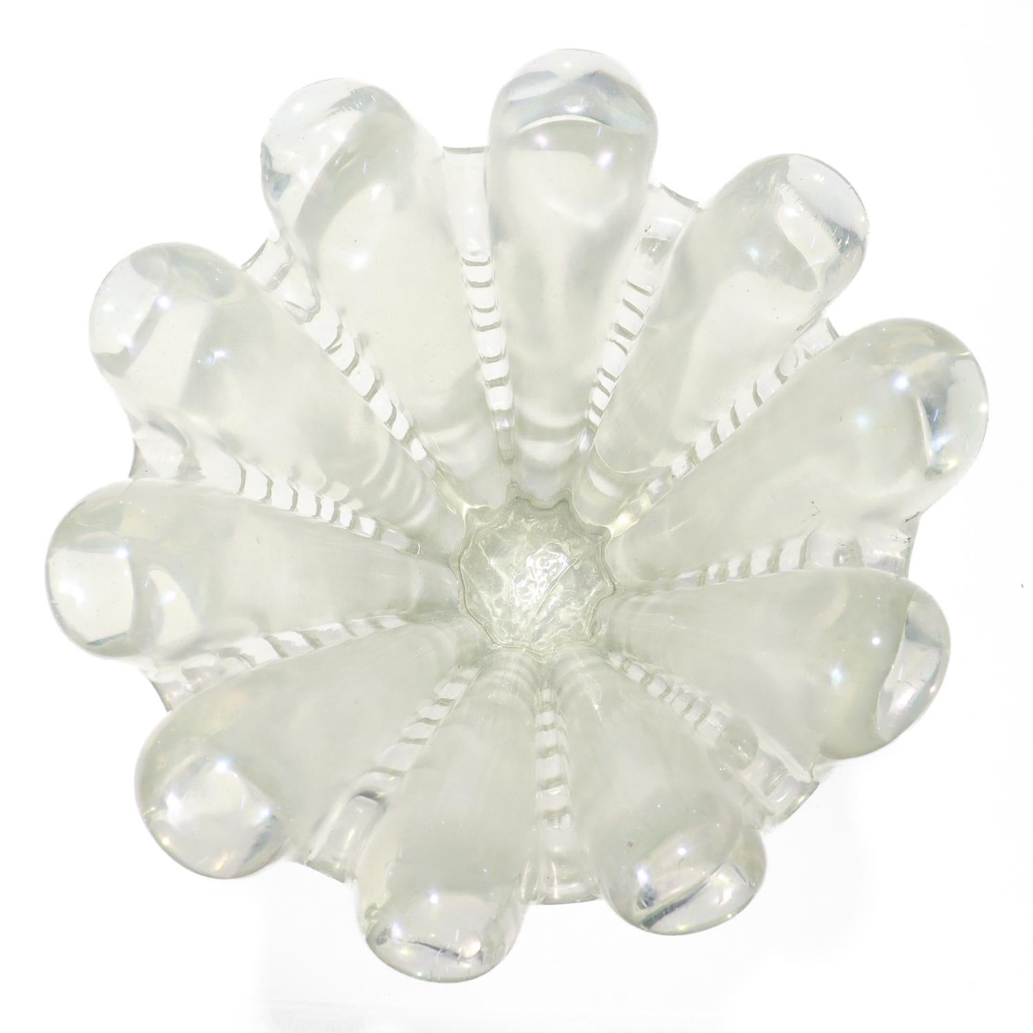 20th Century Vintage Barovier & Toso 'A Grosse Costolature' Art Glass Vase For Sale