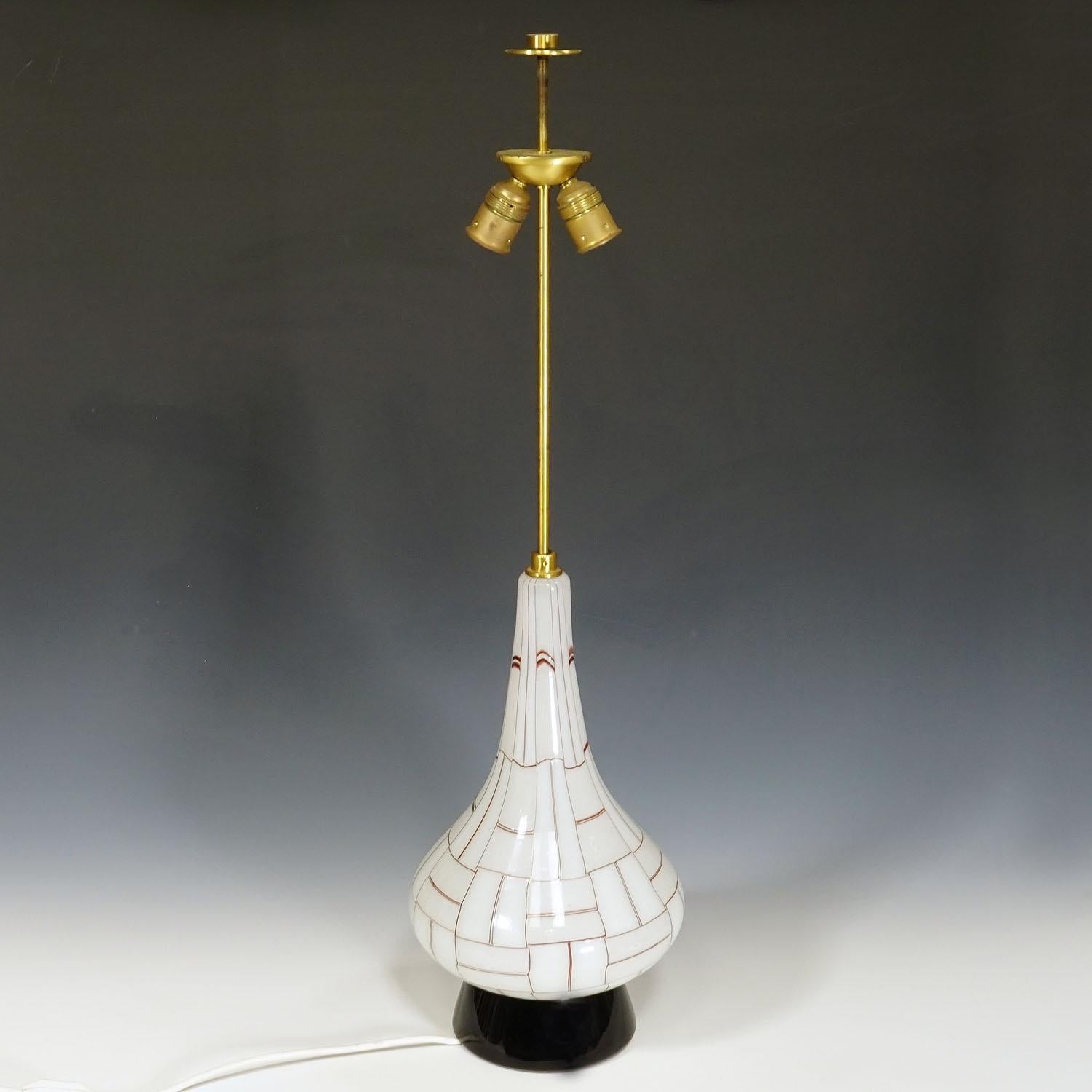 italien Lampe de table vintage Barovier&Toso 'Sidone', Murano circa 1960s en vente