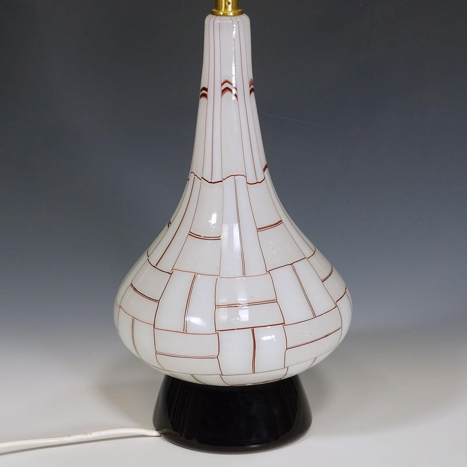 Vintage Barovier & Toso 'Sidone' Table Lamp, Murano circa 1960s In Good Condition For Sale In Berghuelen, DE