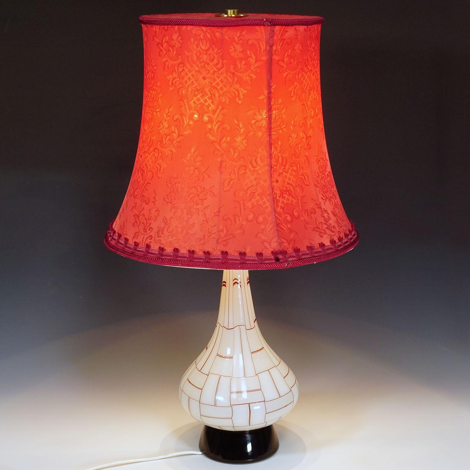 Murano Glass Vintage Barovier & Toso 'Sidone' Table Lamp, Murano circa 1960s For Sale