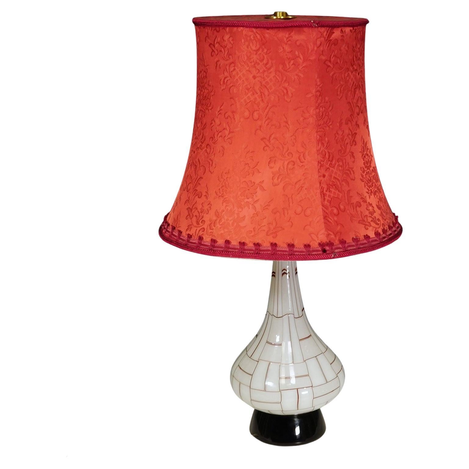 Vintage Barovier & Toso 'Sidone' Table Lamp, Murano circa 1960s For Sale