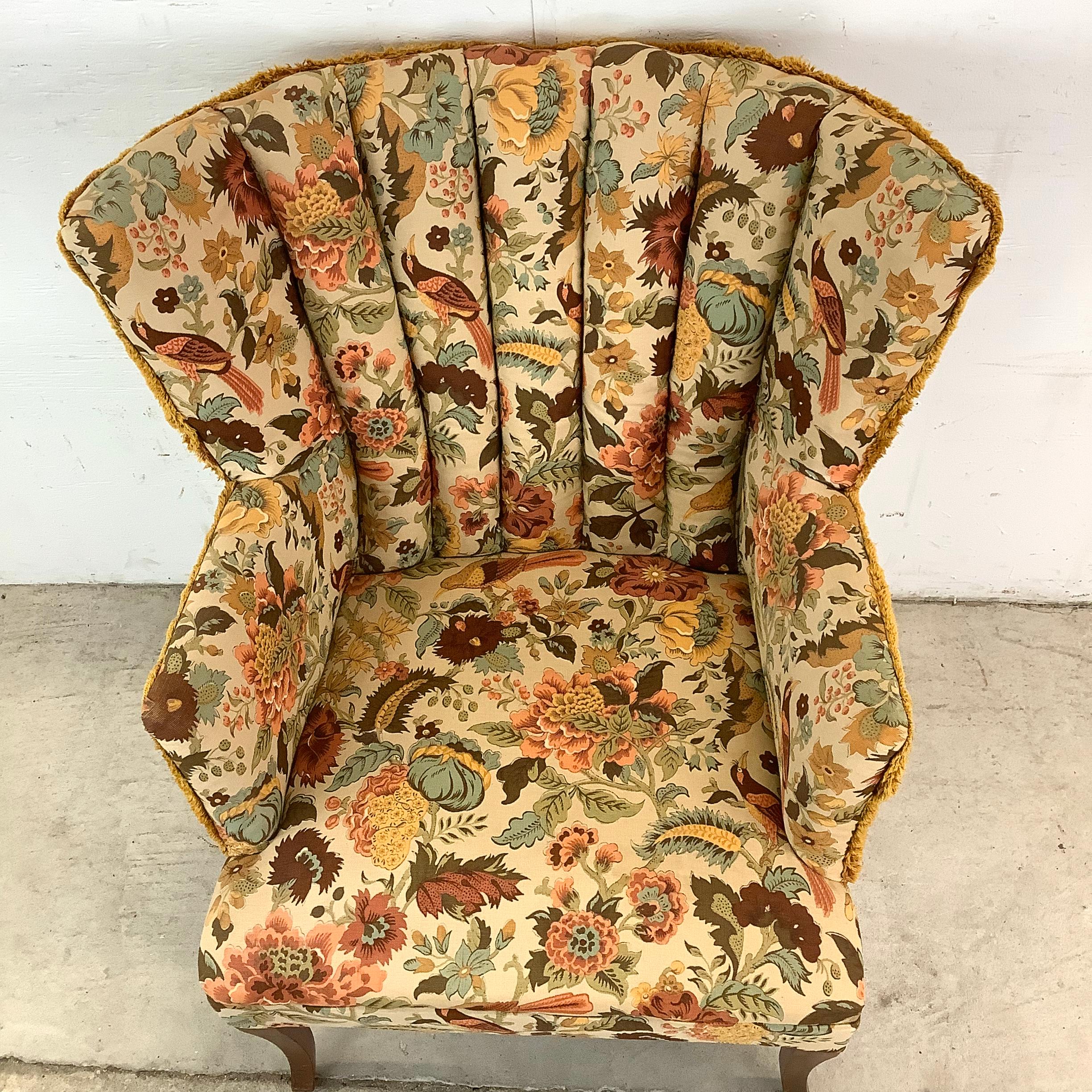 Art Deco Vintage Barrel Back Arm Chair For Sale