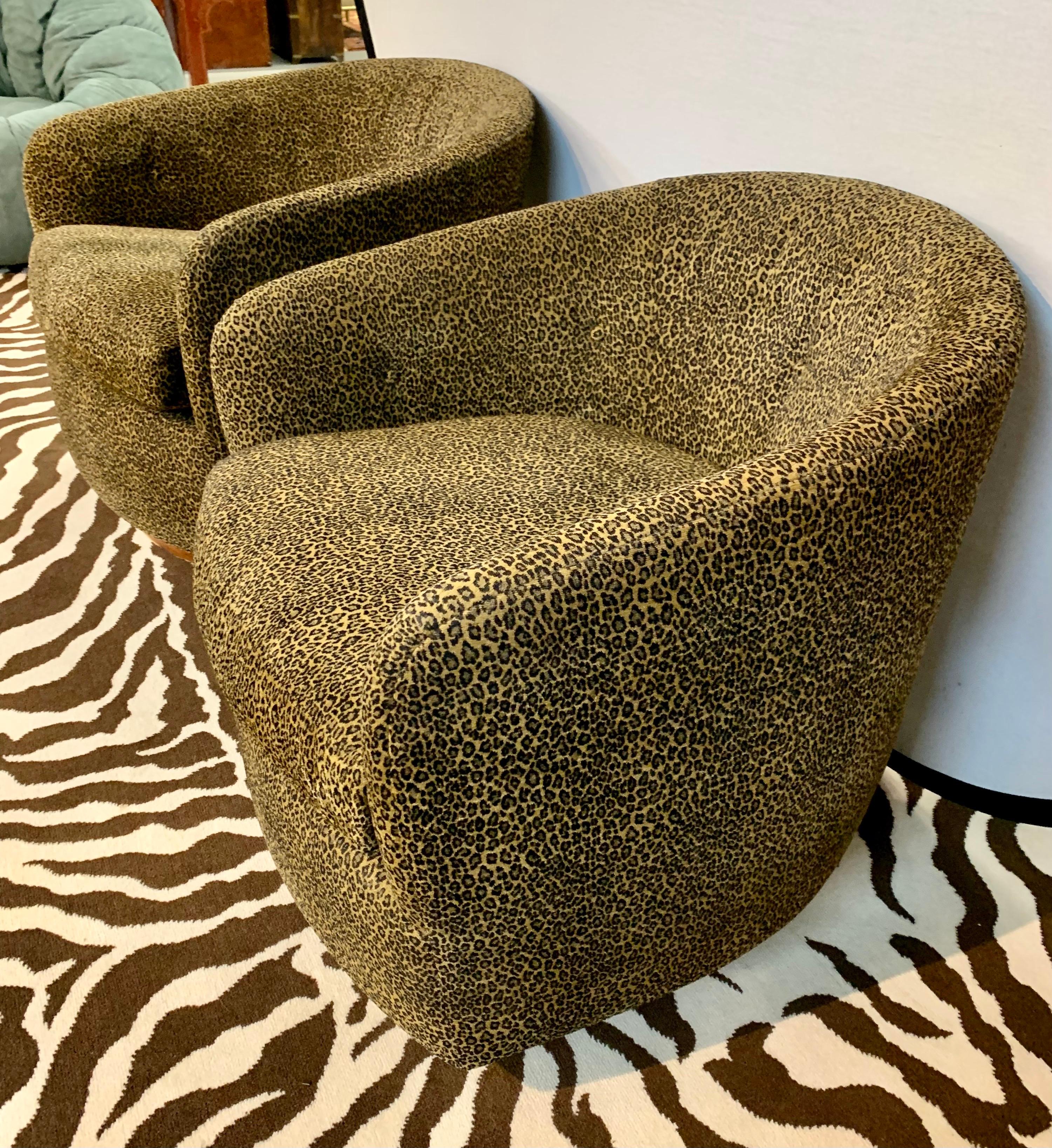 cheetah swivel chair