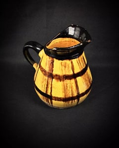 Barrel-förmiger emaillierter und Craquelé-Krug im Vintage-Stil - 2Y259