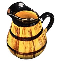 Barrel-förmiger emaillierter und Craquelé-Krug im Vintage-Stil - 2Y259