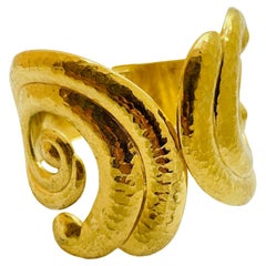 BARRERA AVON, bracelet de défilé moderniste vintage en or mat