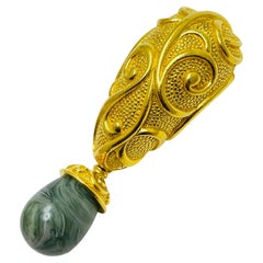 Vintage BARRERA for AVON gold tone dangle designer brooch