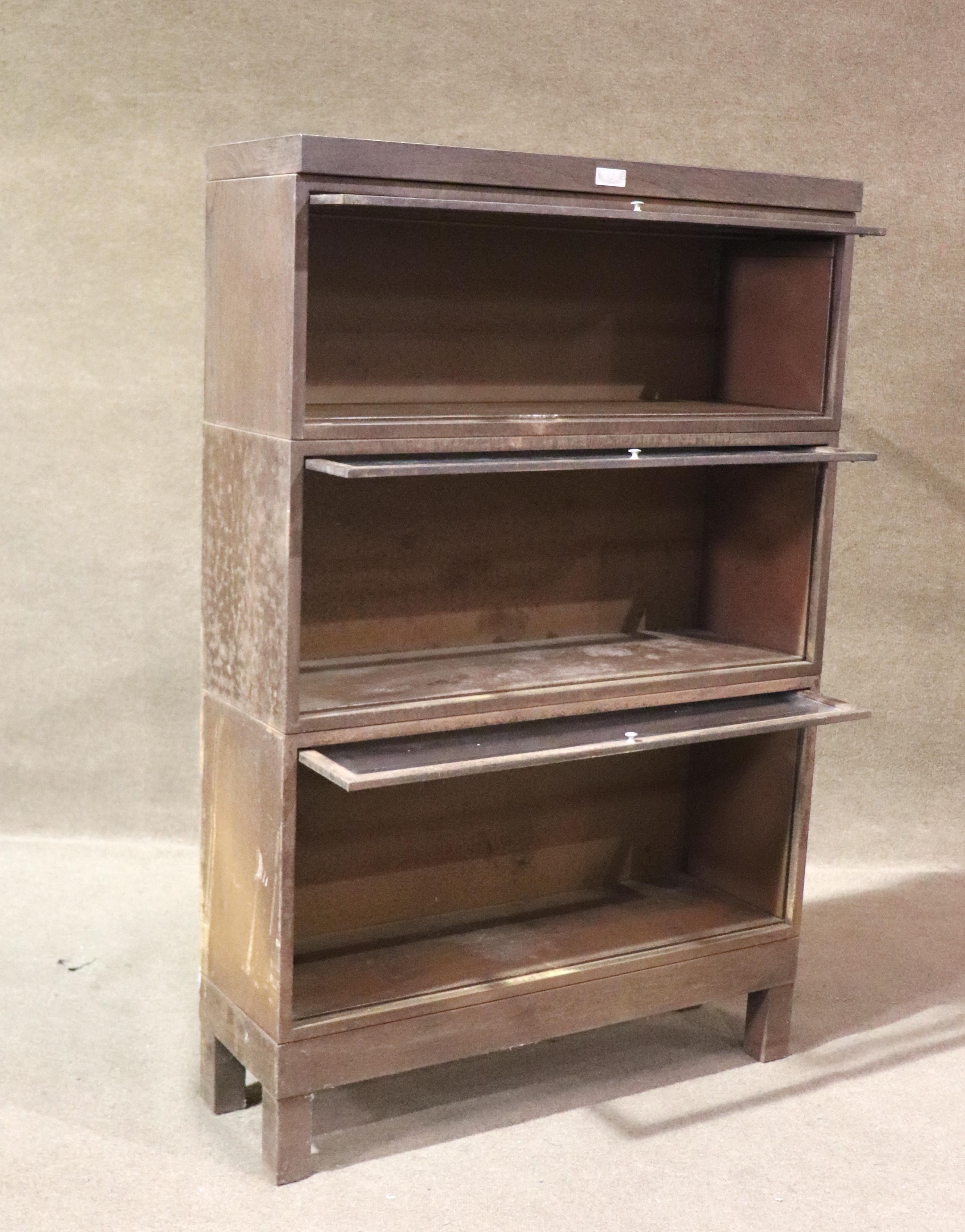 20th Century Vintage Barrister Bookcase For Sale