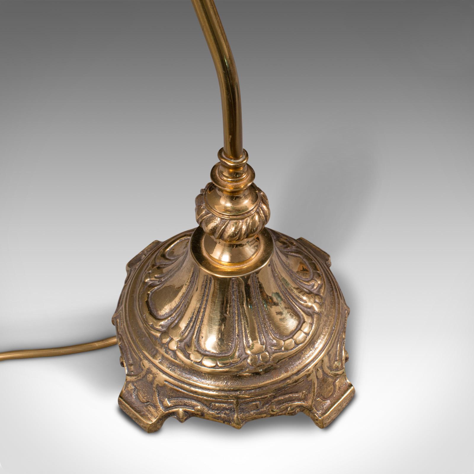 Vintage Barrister's Lamp, English, Adjustable, Banker's Desk Light, Mid Century 1
