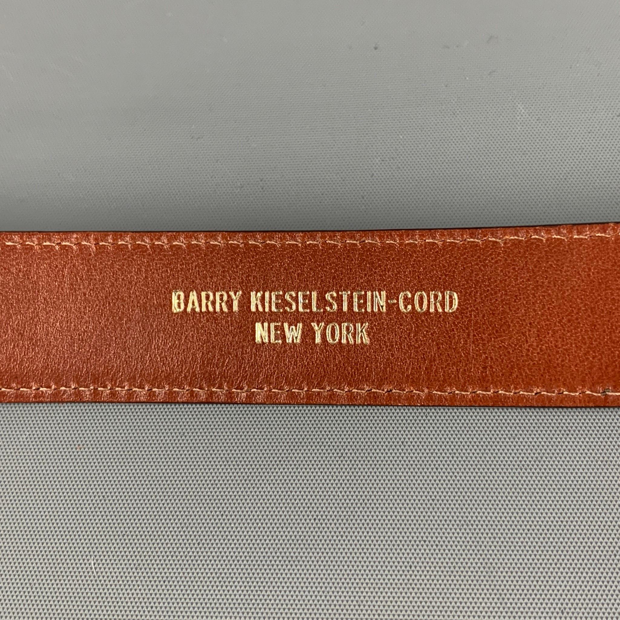 Vintage BARRY KIESELSTEIN-CORD 1995 Size 2 Brown Leather Sterling Alligator Belt 3