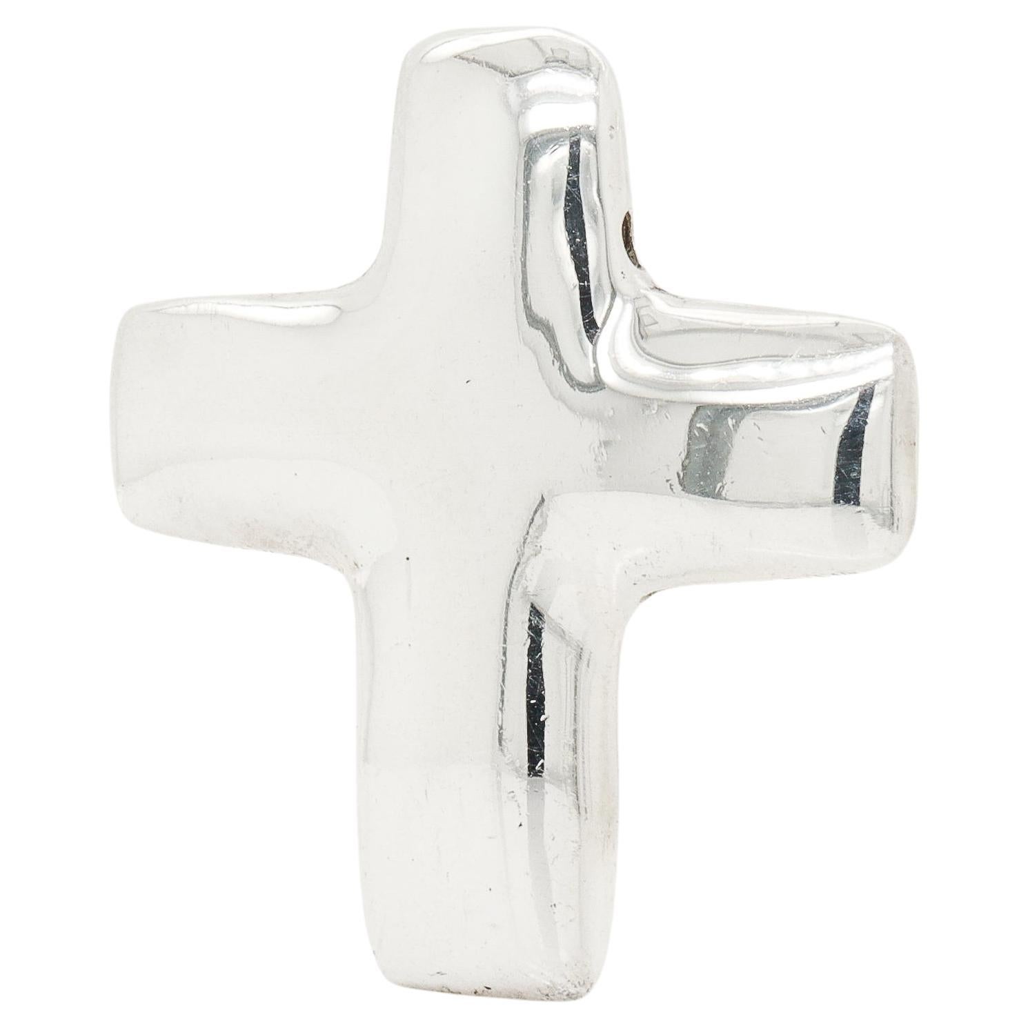 Ciondolo a forma di croce in argento sterling d'epoca Barry Kieselstein-Cord per una collana in vendita