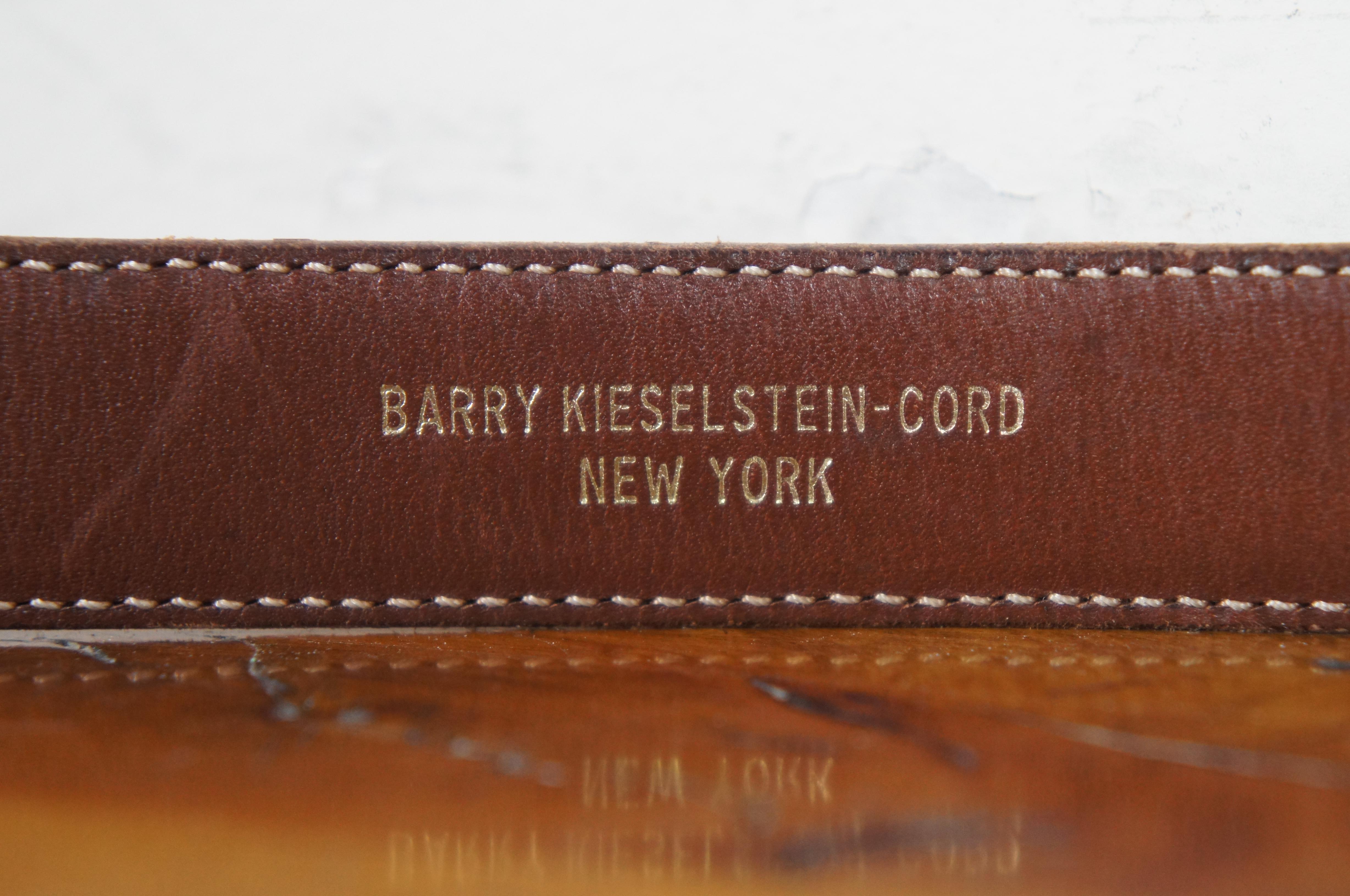 Late 20th Century Vintage Barry Kieselstein Cord Sterling Silver Labrador Dog Lizard Belt & Buckle For Sale