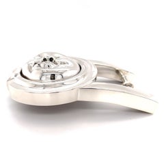 Vintage Barry Kieselstein-Cord Wide Sun Buckle Silver Tone