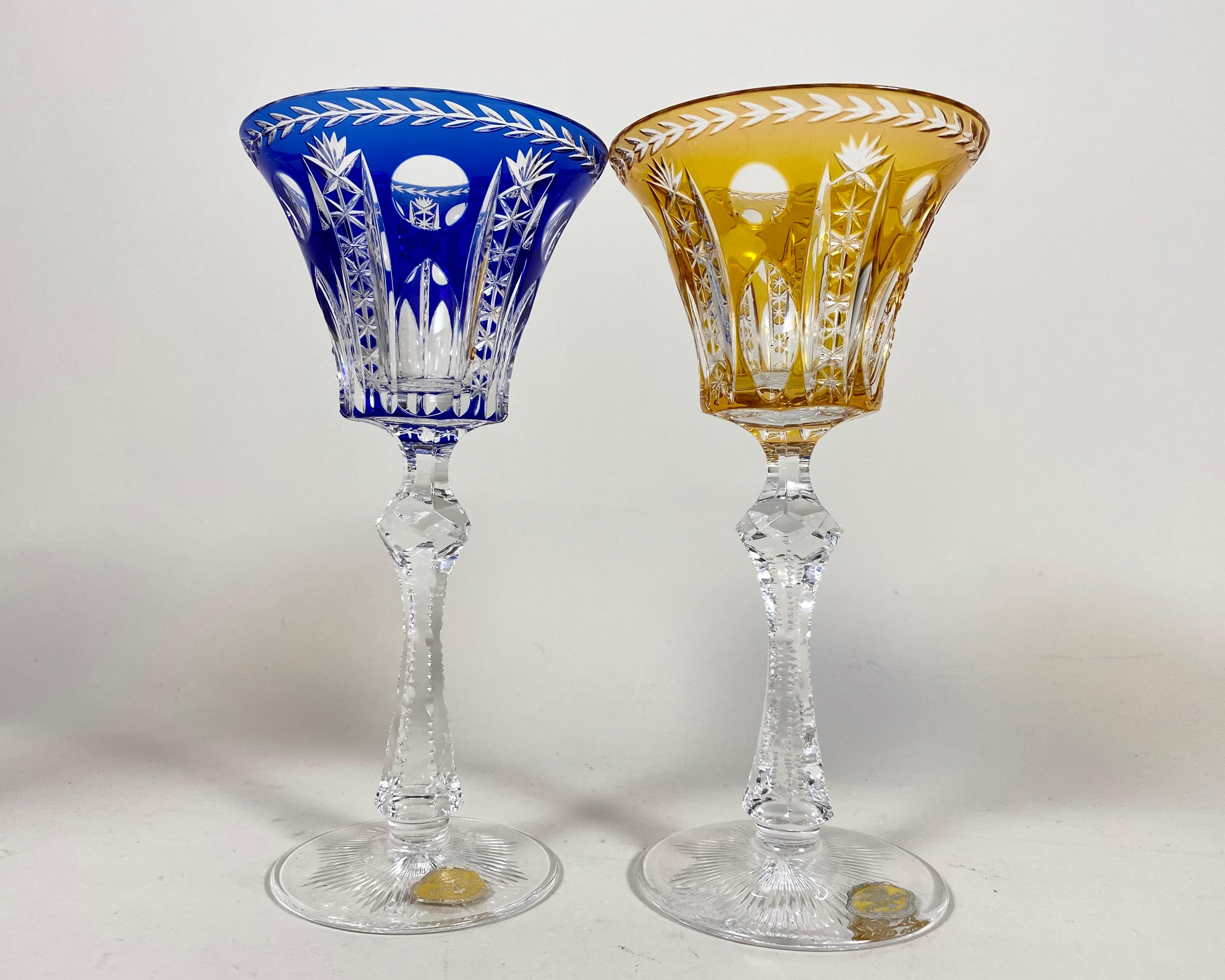 Vintage Barthmann 30% PbO Crystal Wine Glasses Set of 4, 1950s, West Germany For Sale 2