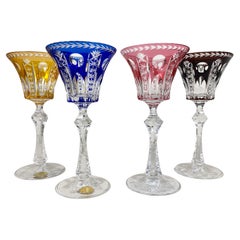 Vintage Barthmann 30% PbO Crystal Wine Glasses Set of 4, 1950s, West Germany