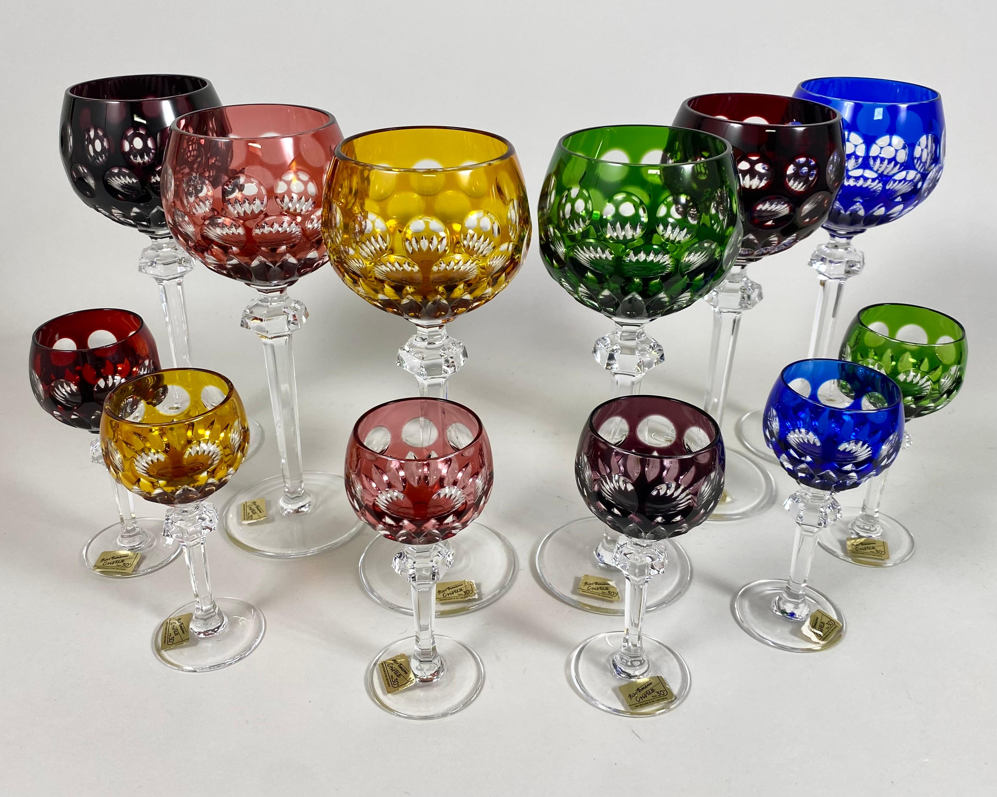 Barthmann Cristall Liqueur Glasses. 
Exquisite liqueur glasses, handcrafted by the renowned German manufactory, Barthmann Cristall.

Dating back to the 1960s, these glasses represent the pinnacle of German glassmaking artistry, a legacy of