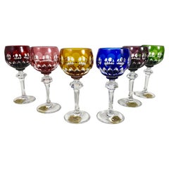 Juego de 6 copas de licor de cristal Barthmann vintage, años 60, Alemania Occidental