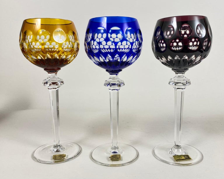 Vintage Barthmann Crystal Wine Glasses Set 6, 1960s, West Germany For Sale  at 1stDibs