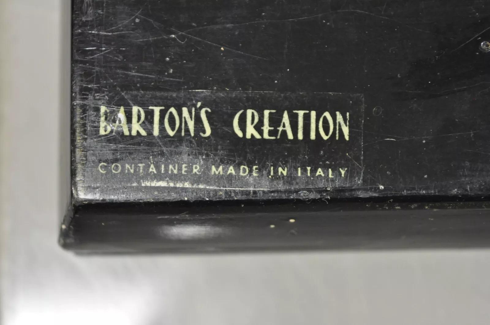 Boîte laquée moderne «ars » peinte à la main, Italie, Barton's Creation en vente 2