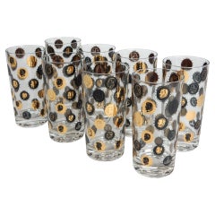 Vintage Barware Hi-Ball Glasses USA Presidents set of 8