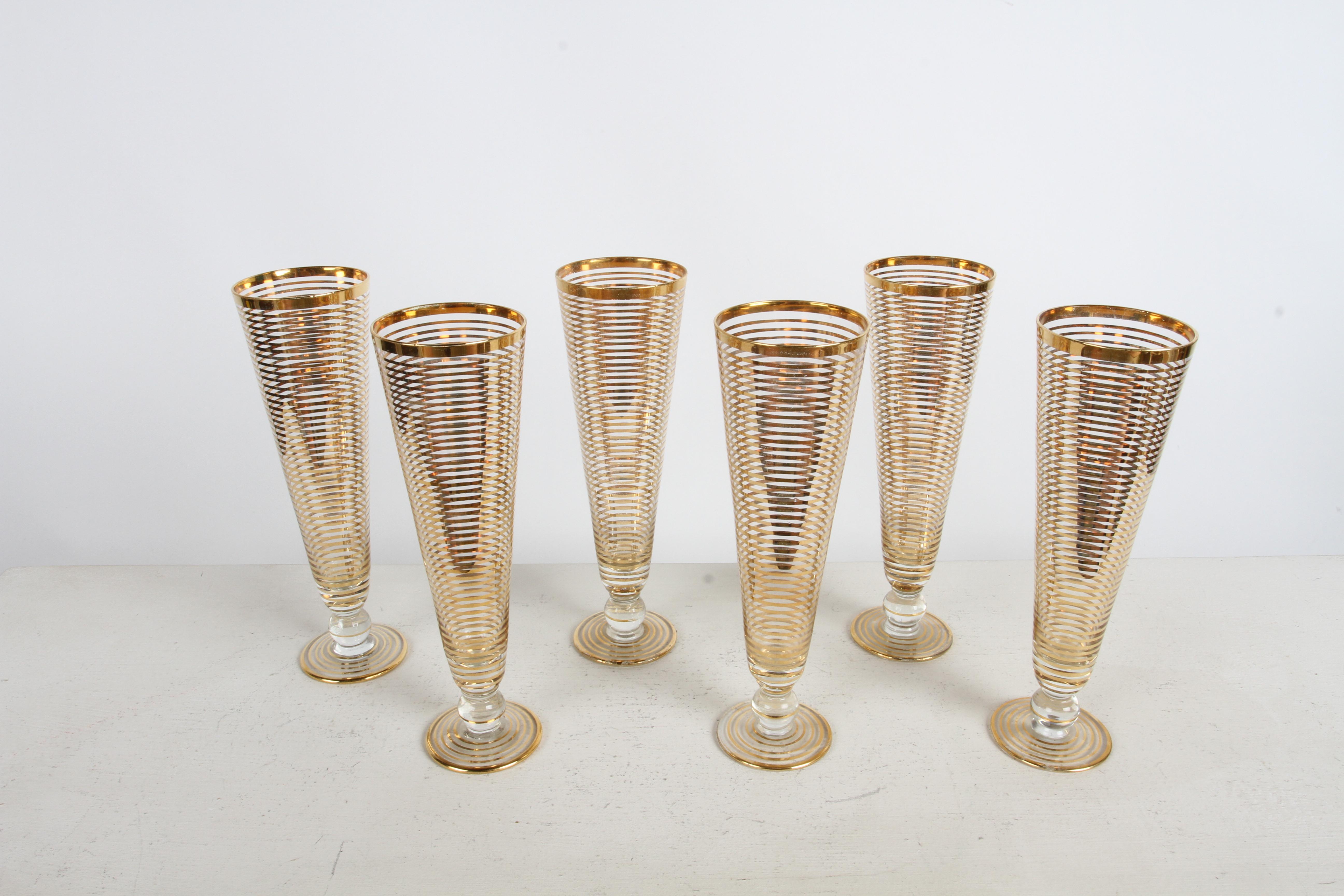 Barware Vintage MCM Copas de Champán 