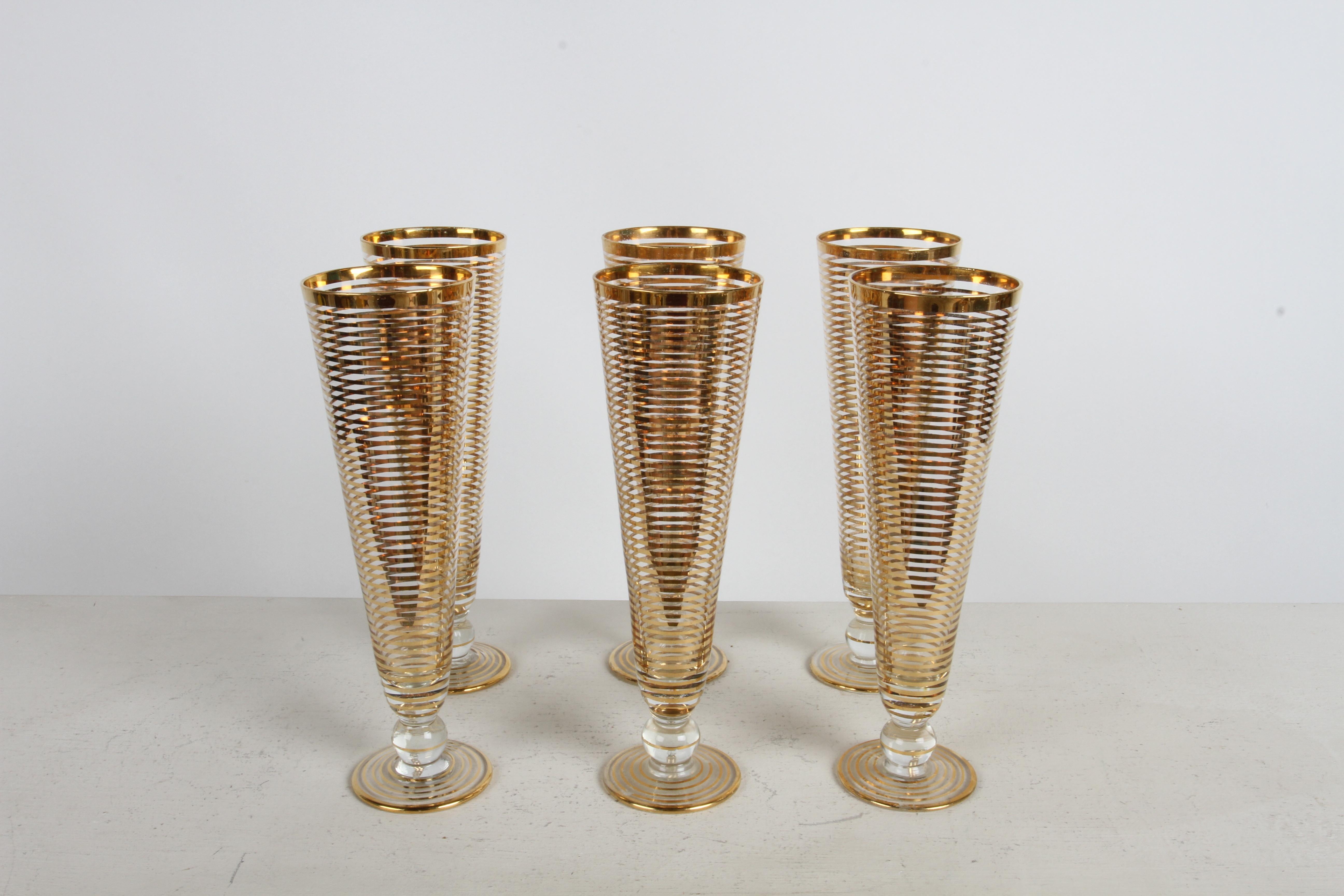 Barware Vintage MCM Copas de Champán 