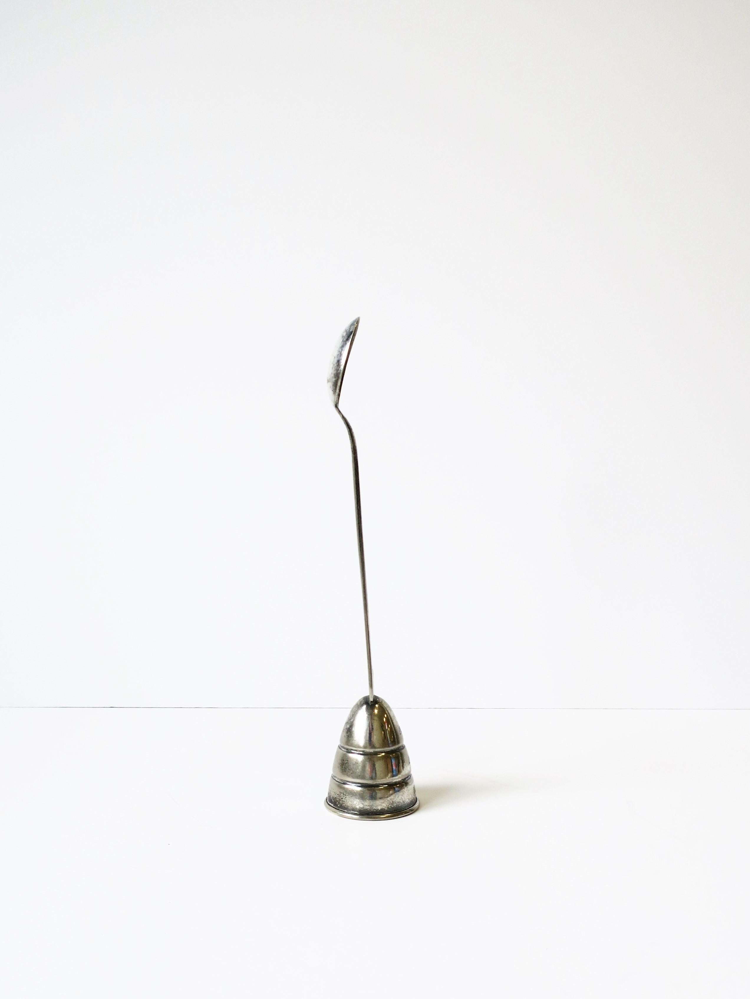 Vintage Barware Silver Plate Jigger Cocktail and Bottle Opener In Good Condition In New York, NY