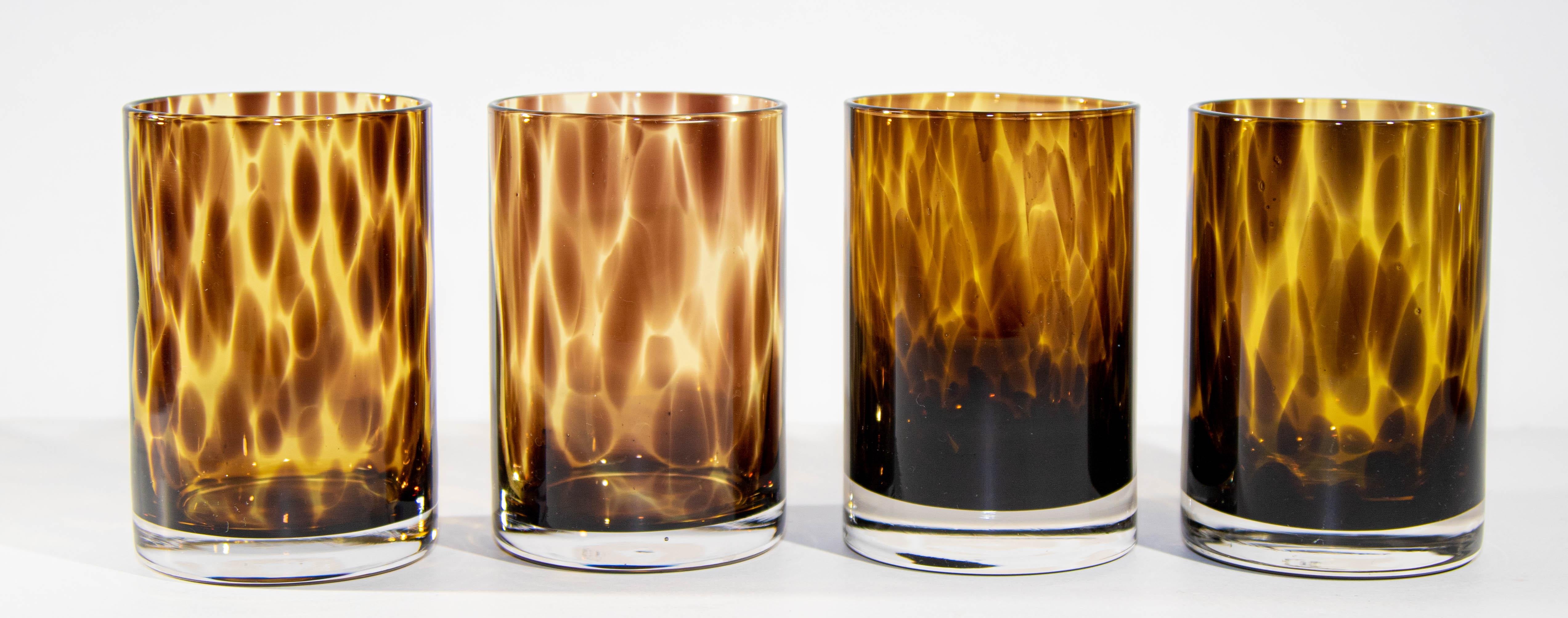 tortoiseshell drinking glasses