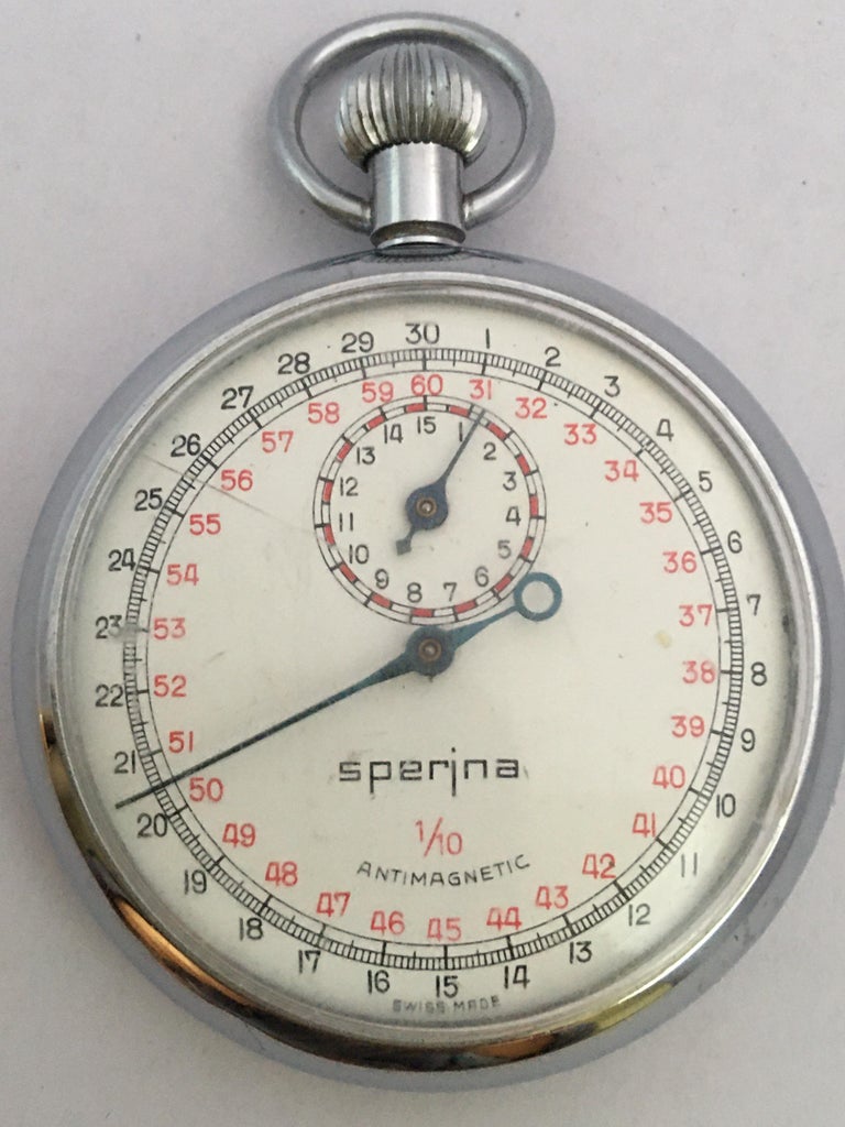 Vintage Base Metal Cased Mechanical Stopwatch For Sale at 1stDibs
