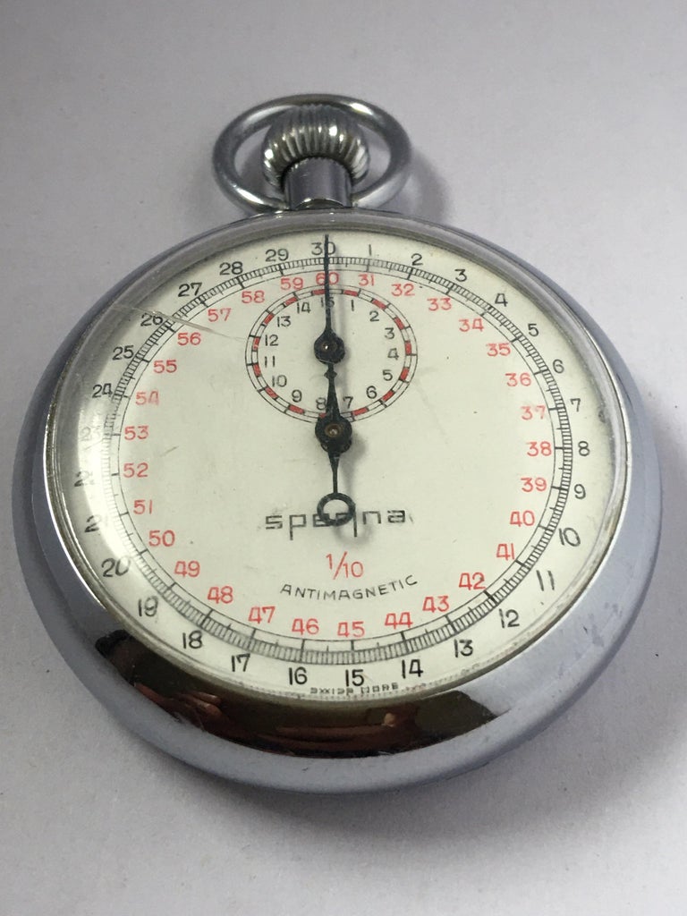Vintage Base Metal Cased Mechanical Stopwatch For Sale at 1stDibs