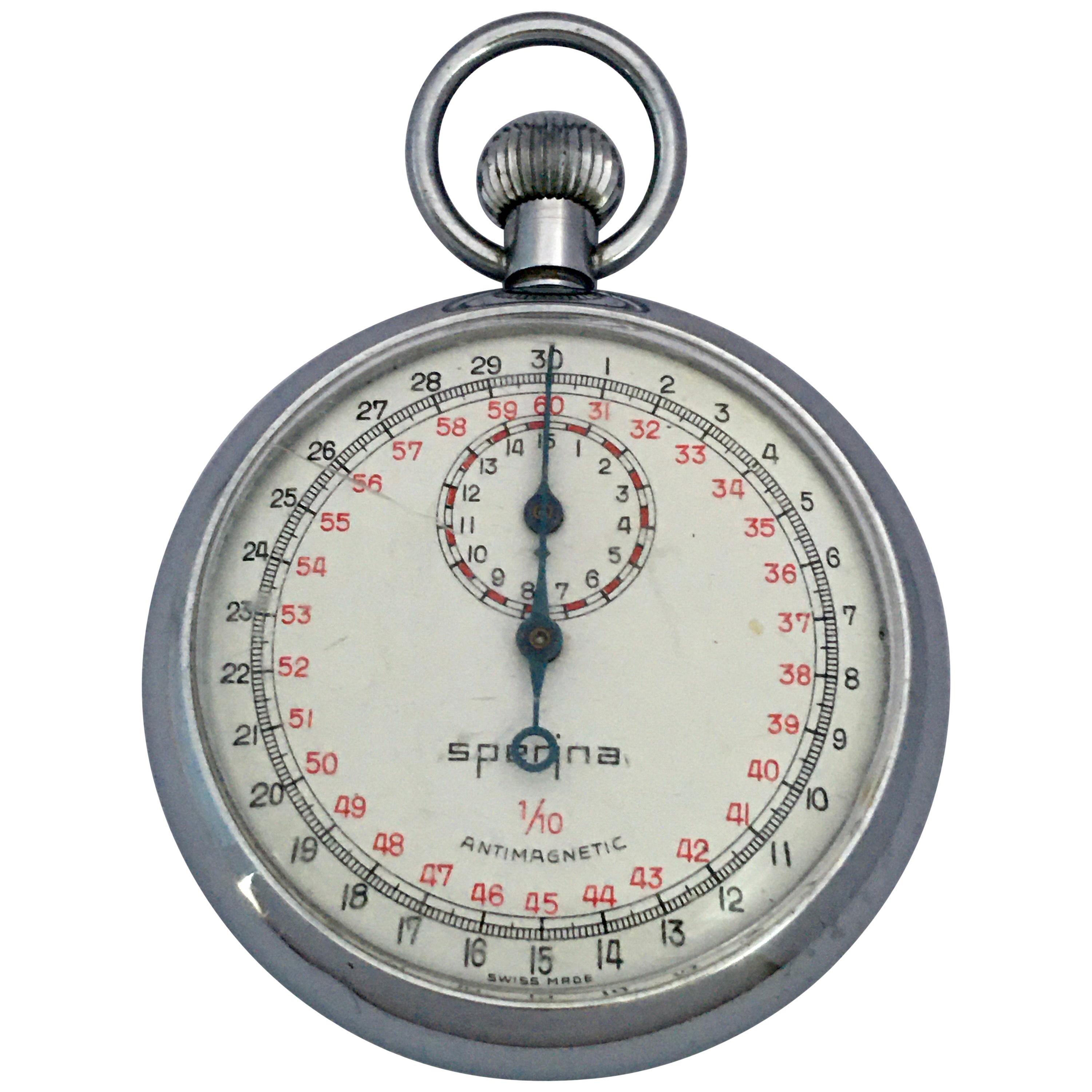 Vintage Base Metal Cased Mechanical Stopwatch For Sale at 1stDibs