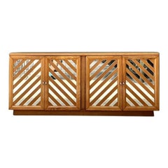 Vintage Bassett Chevron Mirrored Dresser