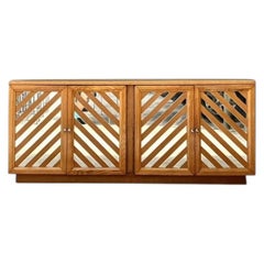 Vintage Bassett Chevron Mirrored Dresser