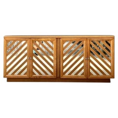 Vintage Bassett Chevron Mirrored Dresser