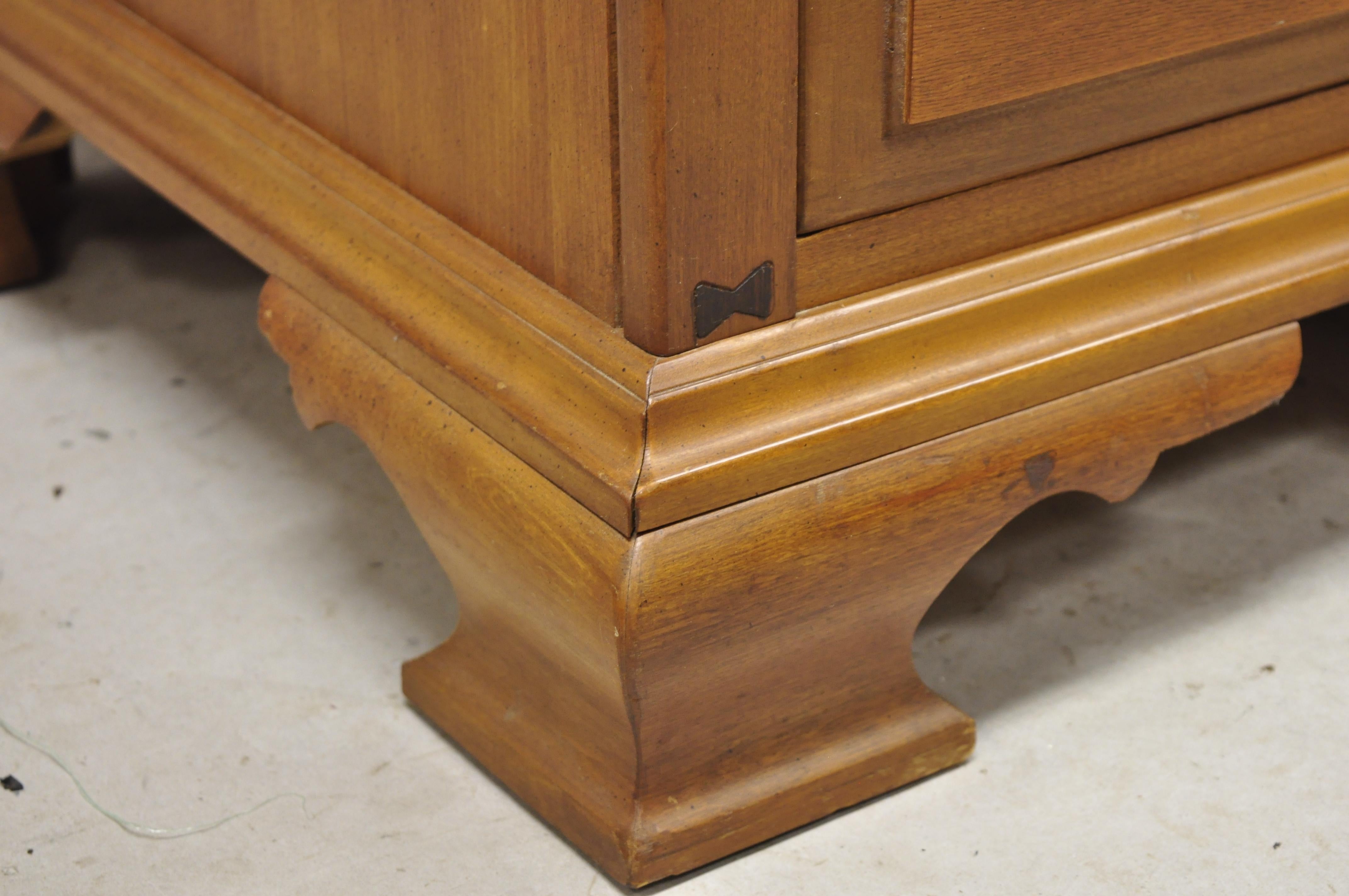 Vintage Bassett Furniture Maple Wood Colonial Style Fall Front Secretary Desk 2