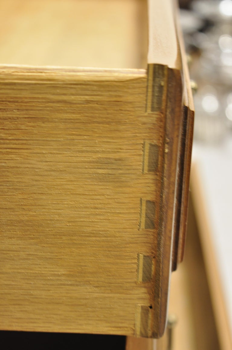 Vintage Bassett Furniture Maple Wood Colonial Style Fall Front Secretary  Desk