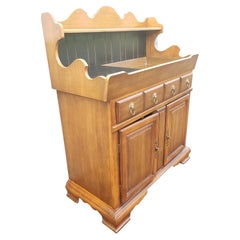 Vintage Bassett Maple Dry Sink Cabinet with Copper Lined Basin
